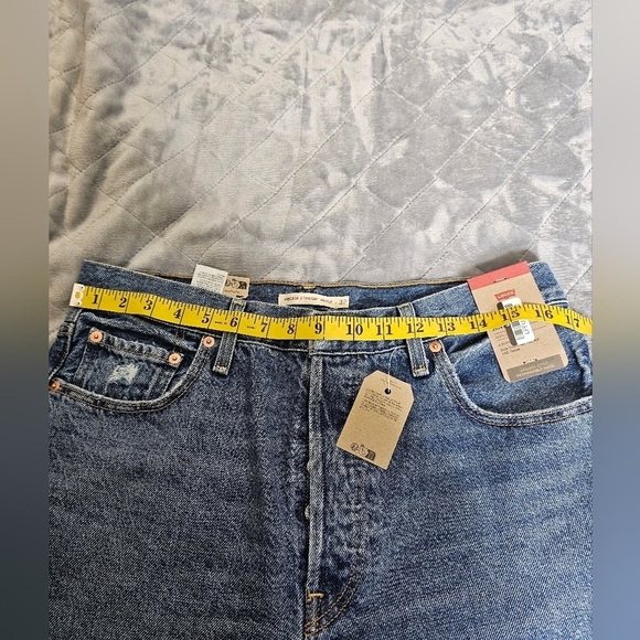 (179)Levi's Women's Ribcage Straight Ankle Jeans 100% Cotton A Super High Rise - Picture 15 of 16